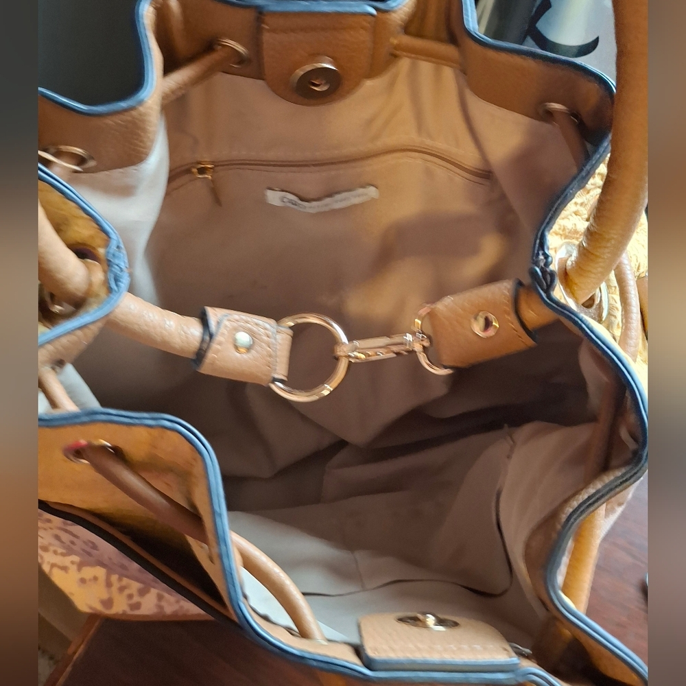 Cato "Mixed Pattern" Drawstring Bucket Bag - image 5